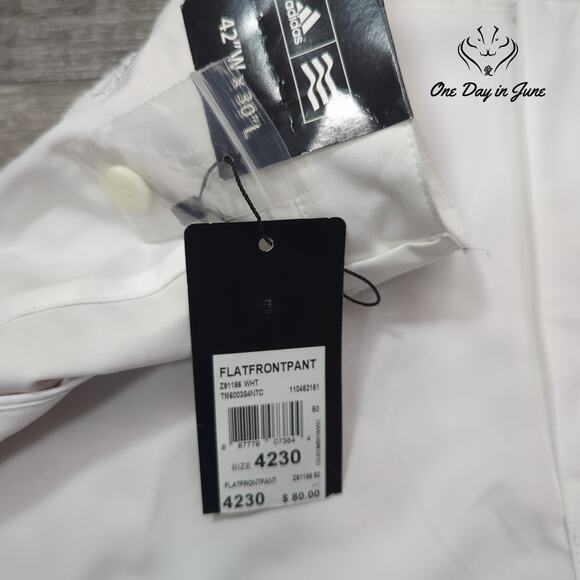 Adidas Flat Front Golf Pants Size 42X30 - Picture 2 of 6